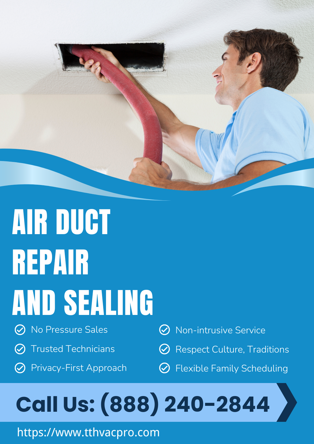 Air Duct Repair and Sealing in Granger, Utah Call: (888) 240-2844
