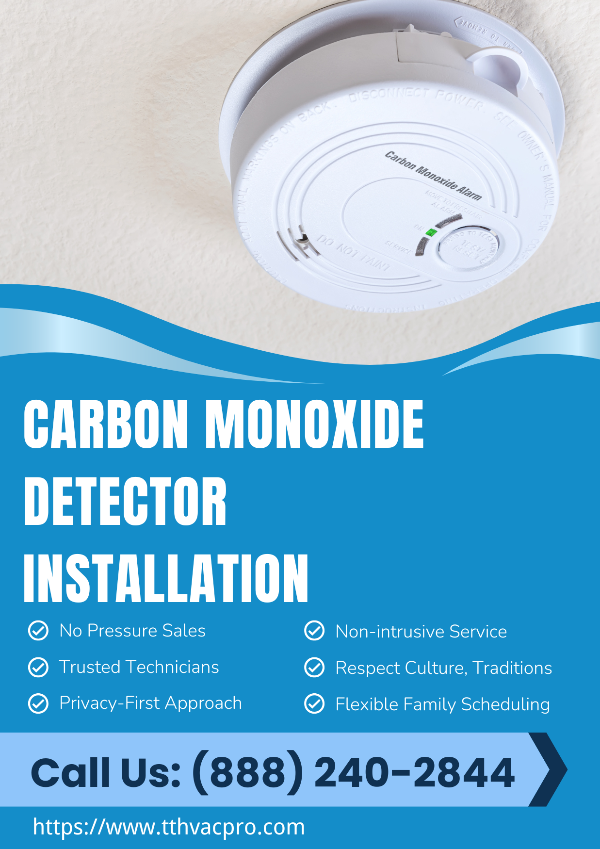 Carbon Monoxide Detector Installation in Costa Mesa, California Call: (888) 240-2844
